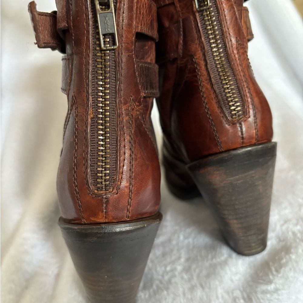 Freebird booties in cognac brown. Womens size 8, leather. - Picture 4 of 6